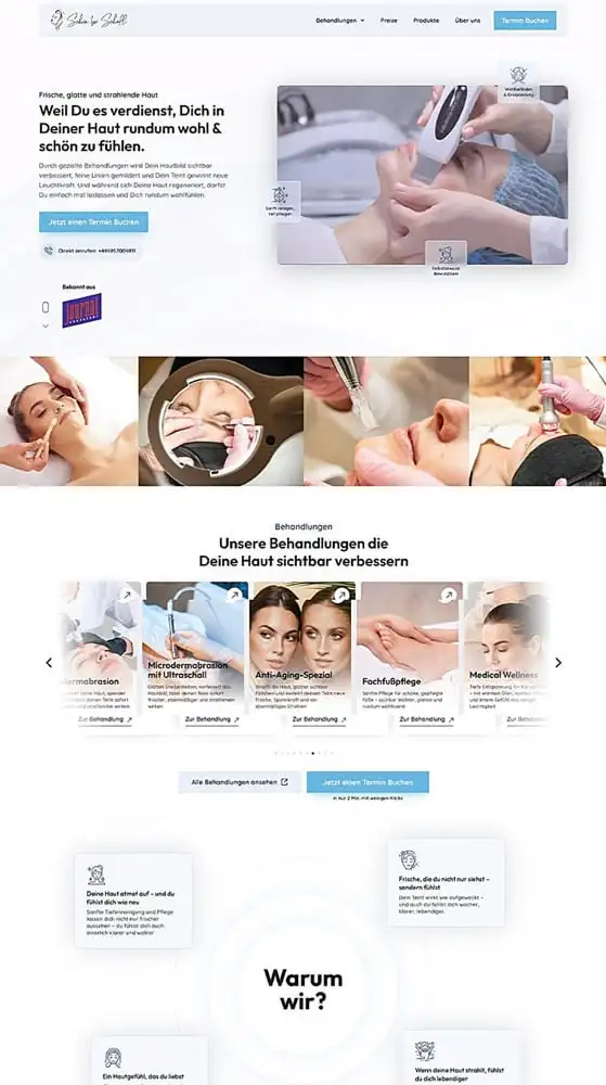 Schön bei Schall - Kunden Webseite - Webseiten Designer